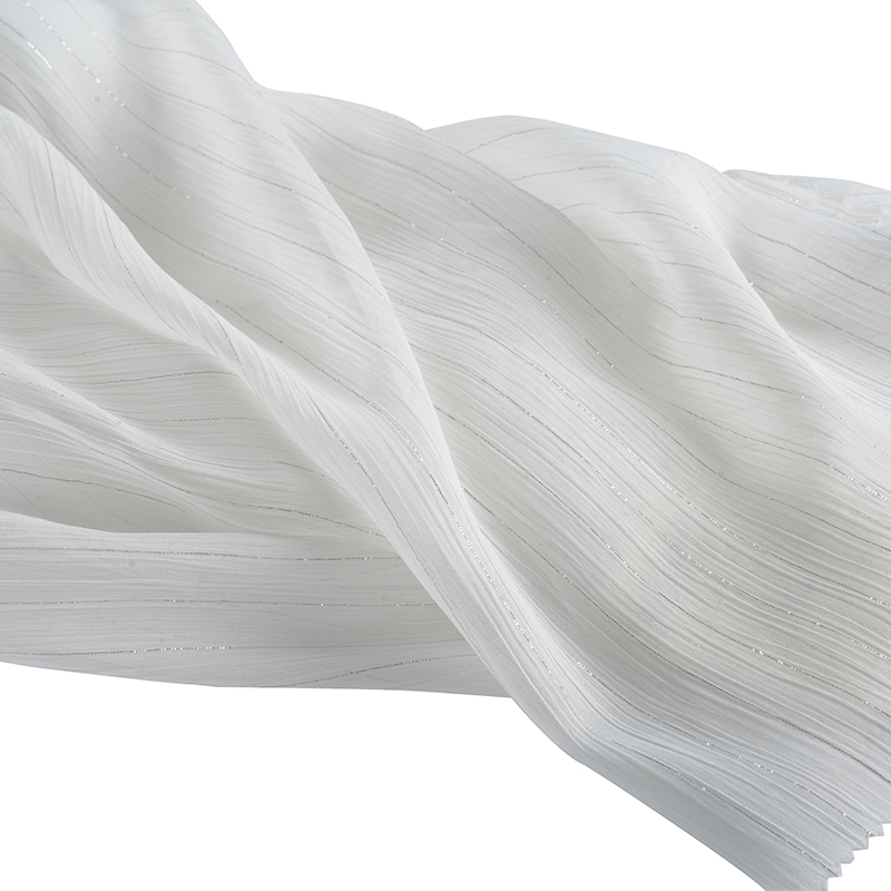 75D Gümüş İpek Şifon Krep