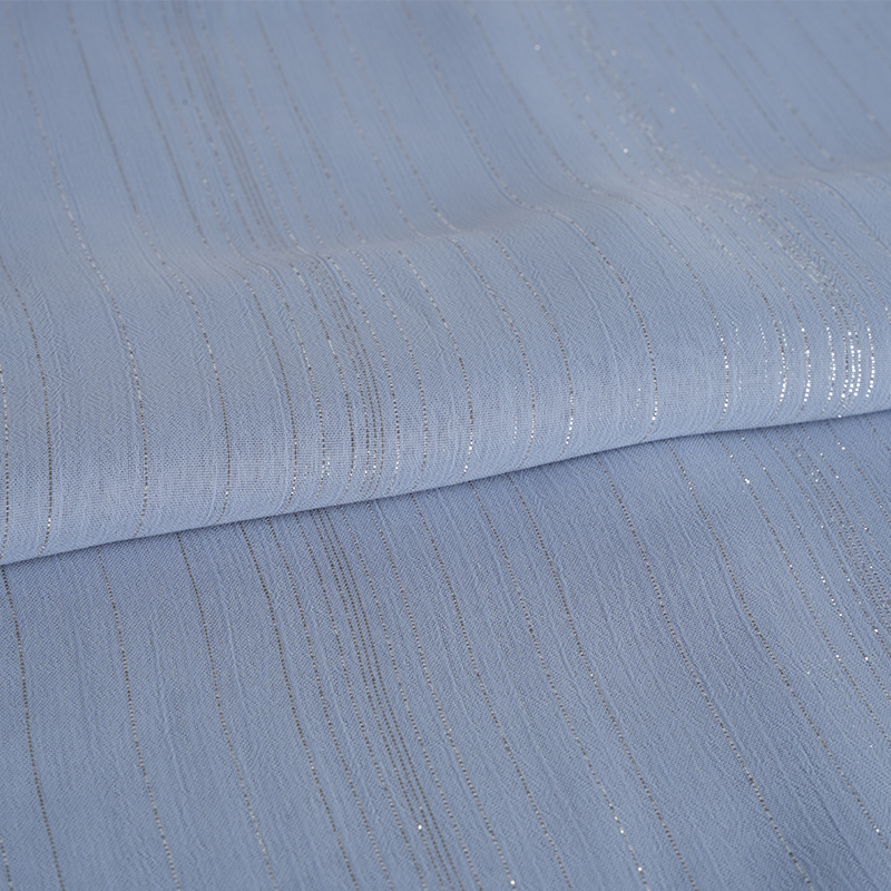 75D Düzensiz Gümüş İpek Şifon Krep