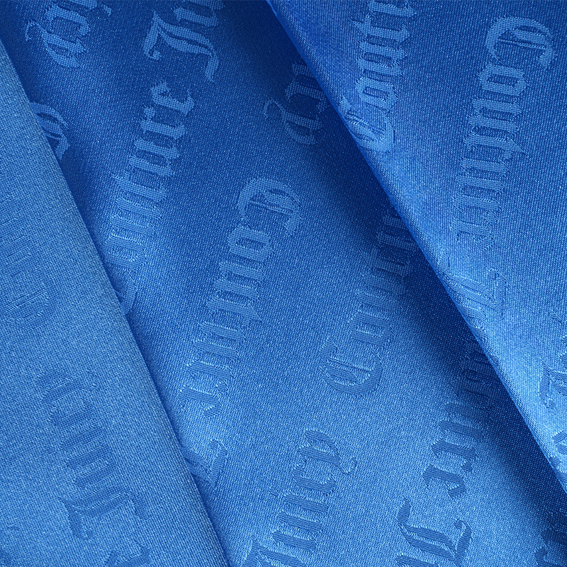 75D Streç Saten Mektup Jakarlı Kumaş