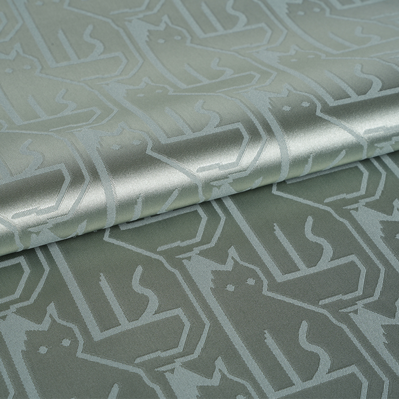 75D Streç Saten Düzensiz Kedi Kafaları