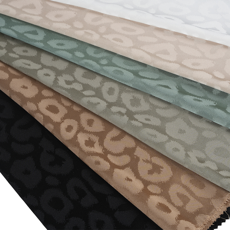 50/75 Streç Saten Leopar Jakarlı