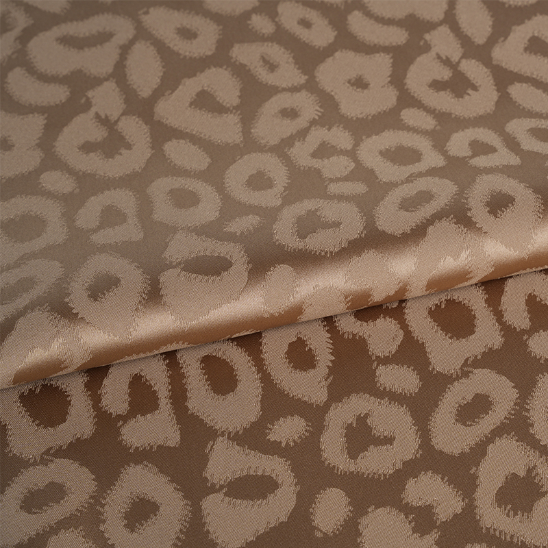 50/75 Streç Saten Leopar Jakarlı