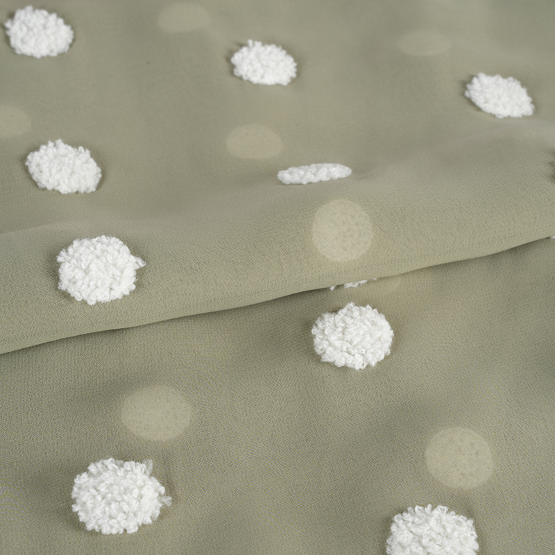 75d/18t Düz Şifon Havlu Nakışlı Kumaş