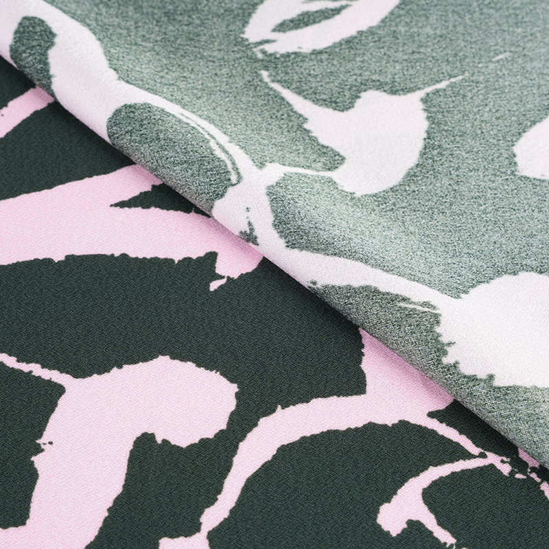 75D*120D Polyester İpek Buruşuk Arapça Baskı Kumaş