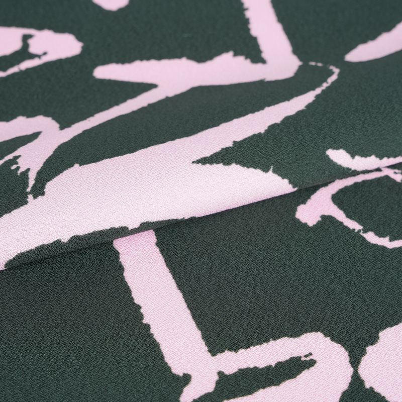 75D*120D Polyester İpek Buruşuk Arapça Baskı Kumaş