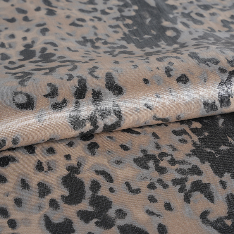 20d * 21s Kalınlaşmış Altın Pamuk Küçük Leopar Baskı Kumaş