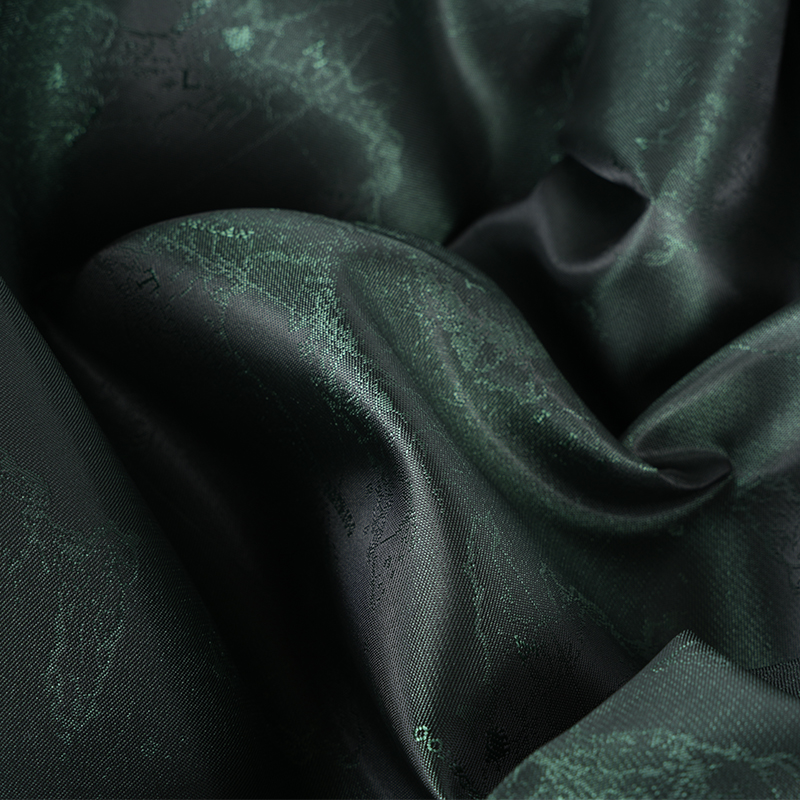 Polyester Katyonik İngilizce Logo Haritası Jakarlı