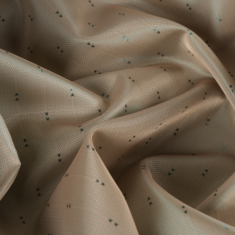 Polyester Beyaz Filament Oluklu Ok Şerit Jakarlı