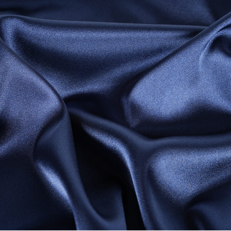 50D*50D Boyalı Parlak Bükümlü Streç Saten Boyama Kumaş