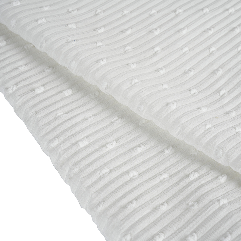 Kenevir Yaprağı Köpük Baskı Kumaşını Taklit Eden Polyester İplik