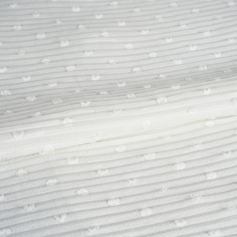 Kenevir Yaprağı Köpük Baskı Kumaşını Taklit Eden Polyester İplik